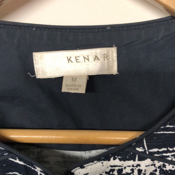 Kenar Navy Blue Full Zip Blazer - Picture 3 of 8